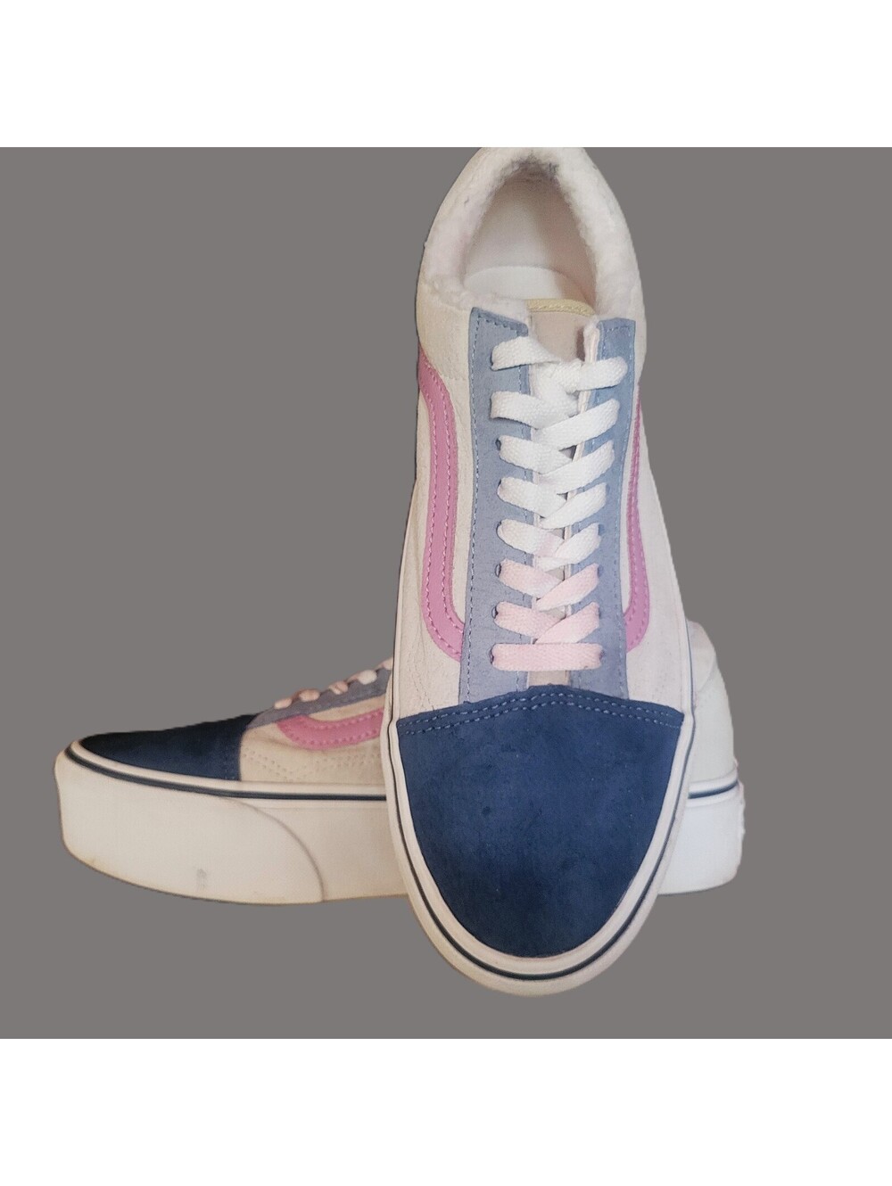 Vans Old Skool Stackform "Pig Suede / Sherpa" (Multi Pastel) - Sizes W10/M8.5